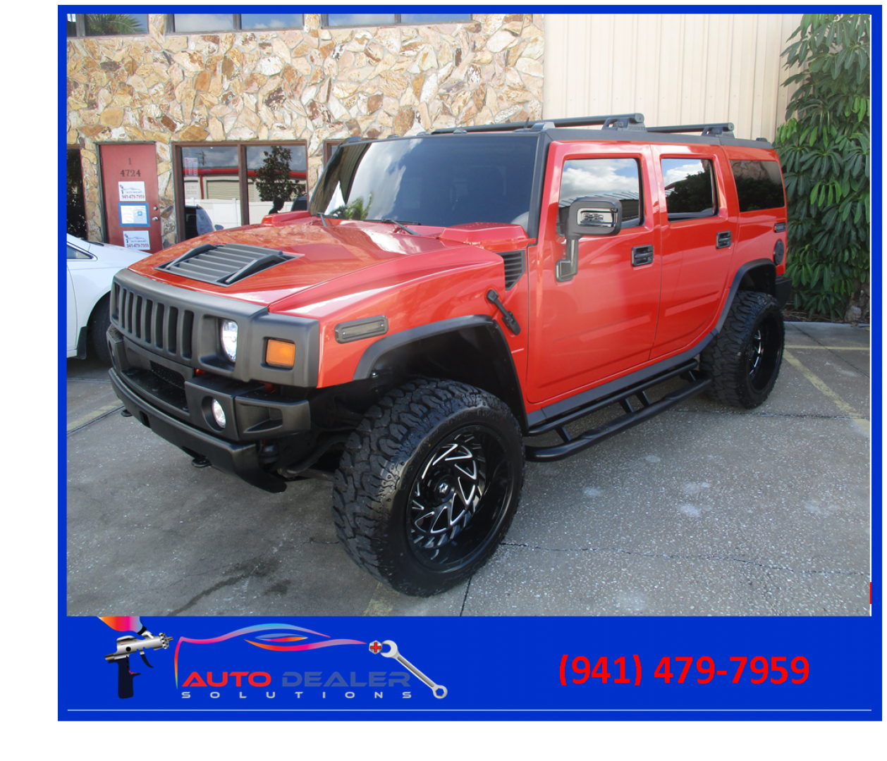 2008 Orange /Black HUMMER H2 Base (5GRGN23868H) with an 6.2L V8 OHV 16V engine, 6-Speed Automatic Overdrive transmission, located at 4724 53rd Ave East, Suite 1, Bradenton, FL, 34203, (941) 803-7117, 27.445360, -82.501678 - **AUTO DEALER SOLUTIONS**4724 53rd Ave ESuite 1Bradenton, Fl 34203941-803-71172008 HUMMER H2 5GRGN23868H10393454,256 MilesThis HUMMER H2 is literally new, over $50k spent on makeover, $10,000 paint job, all new leather throughout interior, new wheels and tires, all new trim accents. This H2 is an e - Photo#0